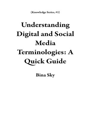cover image of Understanding Digital and Social Media Terminologies
